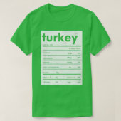 Funny Trukey Erntedank Ernährungsfakte T-Shirt (Design vorne)