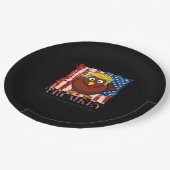 Funny Trumkey macht Erntedank wieder großartig Pappteller (Schrägansicht)