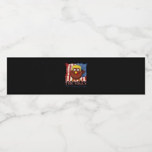 Funny Trumkey macht Erntedank wieder großartig Wasserflaschenetikett (Einzelnes Label)