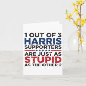 Funny Trump 1 von 3 Unterstützern von Kamala Harri Karte (Gelbe Blume)