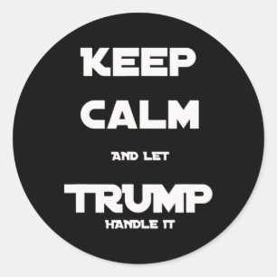 Funny Trump 2020 Behielt Ruhe und Ließ Trump, dami Runder Aufkleber