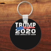 Funny TRUMP 2020 lässt die Liberalen wieder schrei Schlüsselanhänger (Vorderseite)