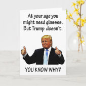 Funny Trump 2020 Wahl Geburtstag Karte (Gelbe Blume)