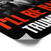 Funny Trump 2024 45 47 Trumpinator wird zurück sei Poster (Ecke)