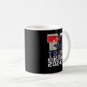 Funny Trump 2024 Flag Anti Joe Biden Gemein Tweete Kaffeetasse (VorderseiteRechts)