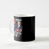 Funny Trump 2024 Flag Anti Joe Biden Gemein Tweete Kaffeetasse (Vorderseite Links)