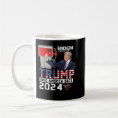 Funny Trump 2024 Flag Anti Joe Biden Gemein Tweete Kaffeetasse (Links)