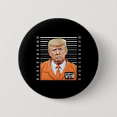 Funny Trump 2024 Gefangener Mugshot Button (Vorderseite)