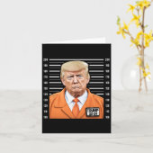 Funny Trump 2024 Gefangener Mugshot Karte (Gelbe Blume)