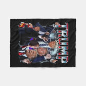 Funny Trump 2024 Kampagnen Rap Trendy Bootleg 90er Fleecedecke (Vorderseite (Horizontal))