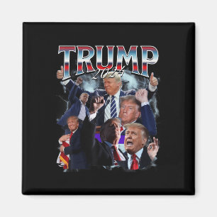 Funny Trump 2024 Kampagnen Rap Trendy Bootleg 90er Magnet