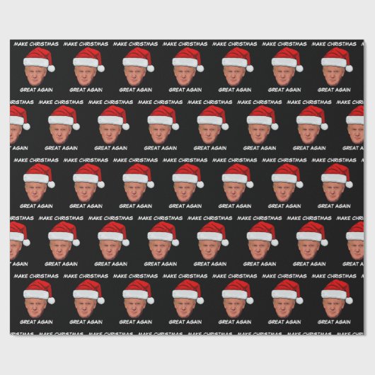 Funny Trump 2024 macht Weihnachten wieder großarti Geschenkpapier (Flach)