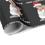 Funny Trump 2024 macht Weihnachten wieder großarti Geschenkpapier (Rolleneckpunkt)