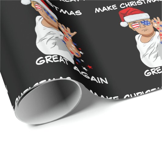 Funny Trump 2024 macht Weihnachten wieder großarti Geschenkpapier (Rolleneckpunkt)