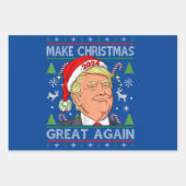 Funny Trump 2024 macht Weihnachten wieder großarti Geschenkpapier Set (Vorderseite 3)