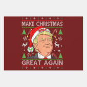 Funny Trump 2024 macht Weihnachten wieder großarti Geschenkpapier Set (Vorderseite 2)