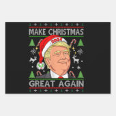 Funny Trump 2024 macht Weihnachten wieder großarti Geschenkpapier Set (Vorderseite)