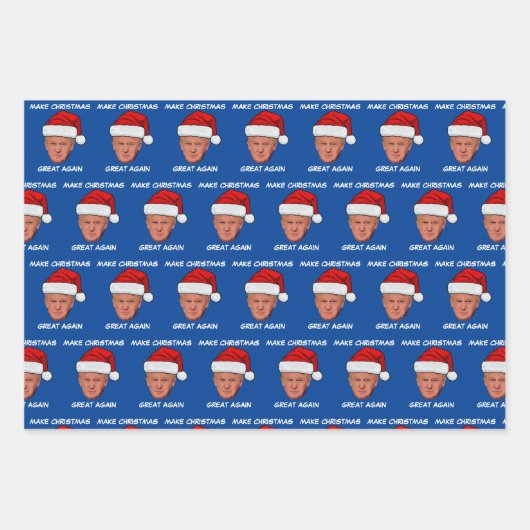 Funny Trump 2024 macht Weihnachten wieder großarti Geschenkpapier Set (Vorderseite 3)