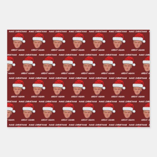 Funny Trump 2024 macht Weihnachten wieder großarti Geschenkpapier Set (Vorderseite 2)