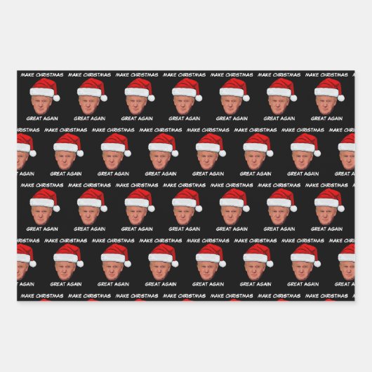 Funny Trump 2024 macht Weihnachten wieder großarti Geschenkpapier Set (Vorderseite)