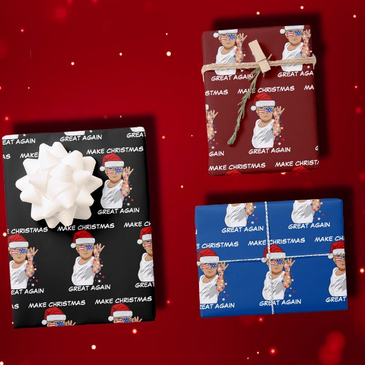 Funny Trump 2024 macht Weihnachten wieder großarti Geschenkpapier Set