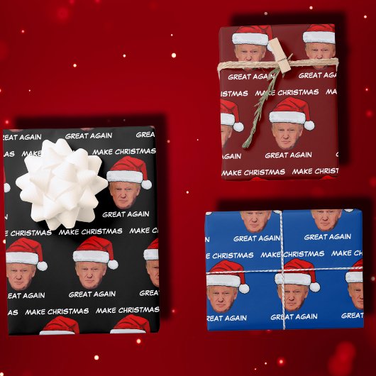 Funny Trump 2024 macht Weihnachten wieder großarti Geschenkpapier Set