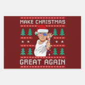 Funny Trump 2024 macht Weihnachten wieder großarti Geschenkpapier Set (Vorderseite 2)