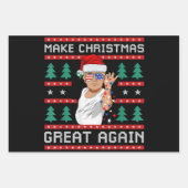 Funny Trump 2024 macht Weihnachten wieder großarti Geschenkpapier Set (Vorderseite)