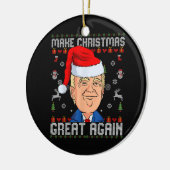 Funny Trump 2024 macht Weihnachten wieder großarti Keramik Ornament (Links)