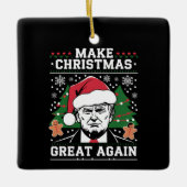 Funny Trump 2024 macht Weihnachten wieder großarti Keramikornament (Vorderseite)