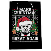 Funny Trump 2024 macht Weihnachten wieder großarti Mittlere Geschenktüte (Vorderseite)