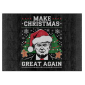 Funny Trump 2024 macht Weihnachten wieder großarti Schneidebrett (Vorderseite)