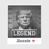 Funny Trump 2024 Mugshot Präsident Legend Aufkleber (Blatt)
