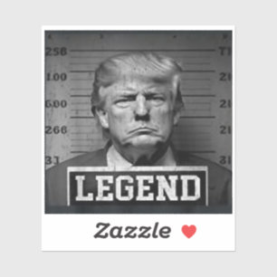 Funny Trump 2024 Mugshot Präsident Legend Aufkleber