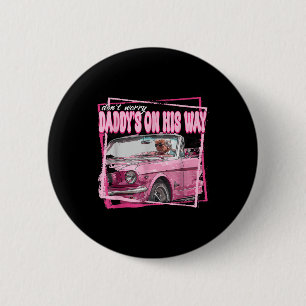 Funny Trump 2024 Pink Daddys auf dem Weg Button