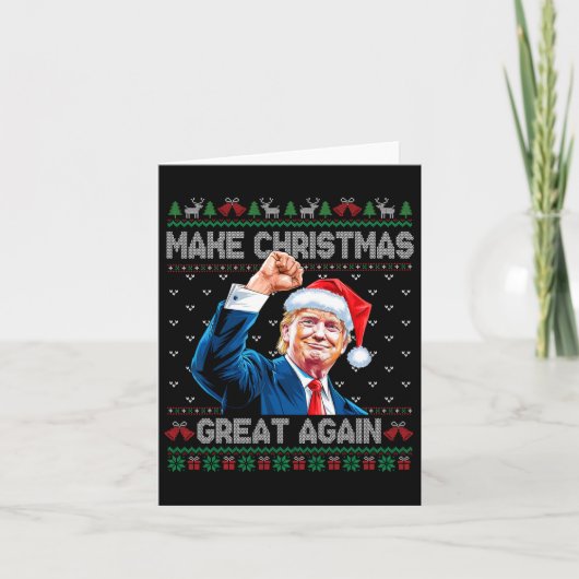 Funny Trump 2024 Weihnachten wieder großartig mach Karte (Vorderseite)