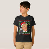 Funny Trump 2024 Weihnachten wieder großartig mach T-Shirt (Vorne ganz)