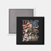 Funny Trump 45 47 Jagd Bierherzen Us Flag Camoufla Magnet (Vorderseite/Rückseite)