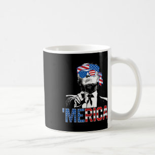 Funny Trump 4. Juli Merica American Flag Sungl Kaffeetasse