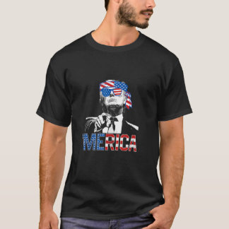 Funny Trump 4. Juli Merica American Flag Sungl T-Shirt