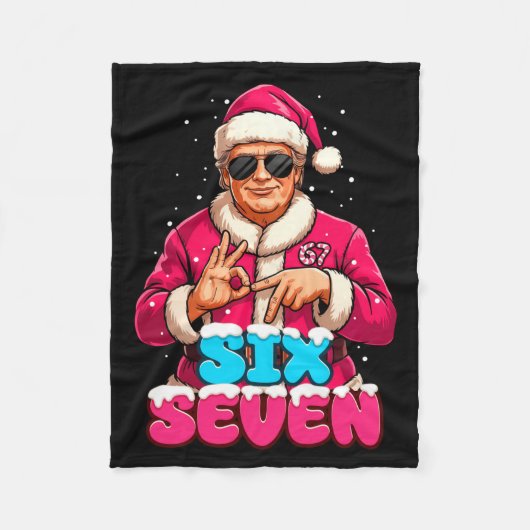 Funny Trump 67 Meme Costume Six Seven Christmas Sa Fleecedecke (Vorderseite)