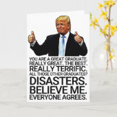 Funny Trump Abschluss Karte (Gelbe Blume)