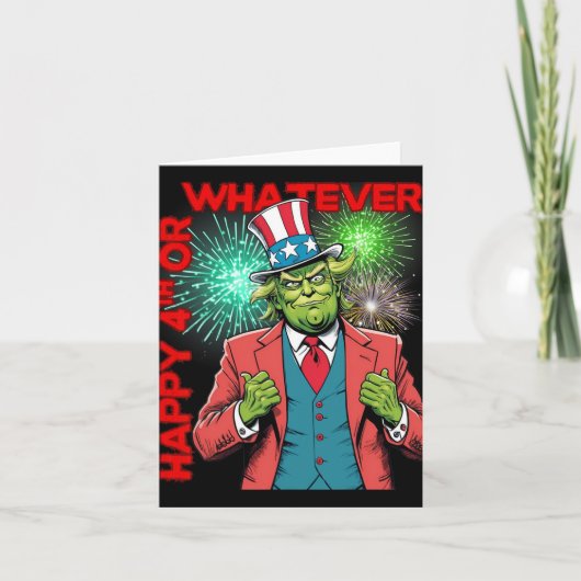 Funny Trump am 4. Juli Karte (Vorderseite)