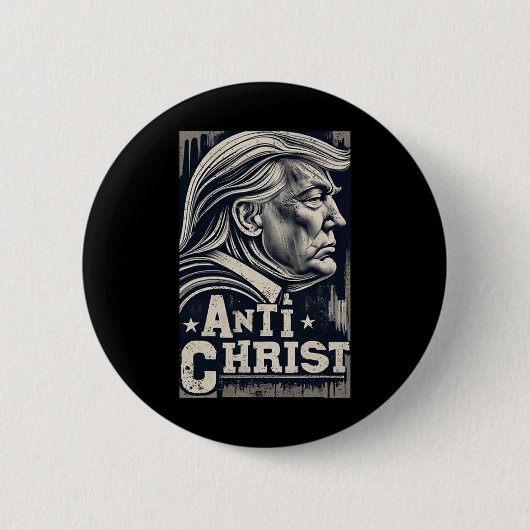 Funny Trump Anti Christ Jesus Christlich Faith T-S Button (Vorderseite)