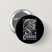 Funny Trump Anti Christ Jesus Christlich Faith T-S Button (Vorne & Hinten)