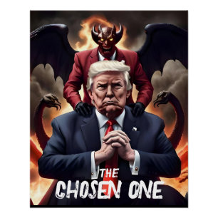Funny Trump Antichrist wählt eins Poster