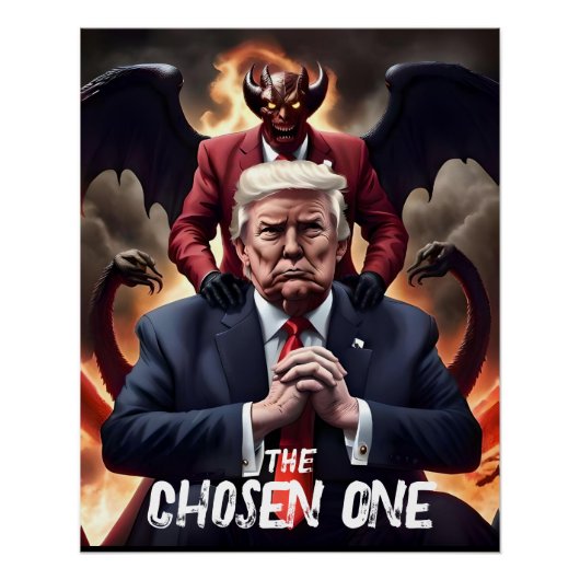 Funny Trump Antichrist wählt eins Poster (Vorderseite)