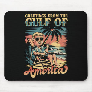 Funny Trump aus dem Patriotischen Golf von uns grü Mousepad
