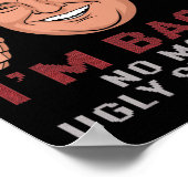 Funny Trump Back No more Weihnachten Ugly Sweaters Poster (Ecke)