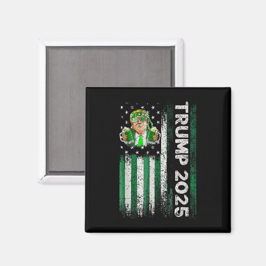Funny Trump Beer Drink American Flag St Patrick Magnet (Vorderseite/Rückseite)